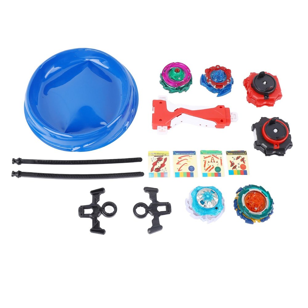 4 in 1 Rotation Gyroscope Toy Set, 2 Launchers and 4 Gyroscopes Detachable Gyroscope Toy for Kids