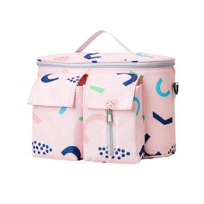 Baby Stroller Hanging Bags, Multifunctional Waterproof Oxford Cloth Stroller Pouch With Cup Holder, Large Capacity Multi Compartments Hanging Bag for Stroller (Tomotato4UP-12)