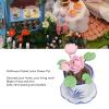 1:12 Scale Miniature Resin Potted Lotus Flower Pot Decor for Dollhouse, Small Decorative Lotus Plant Toy view 2