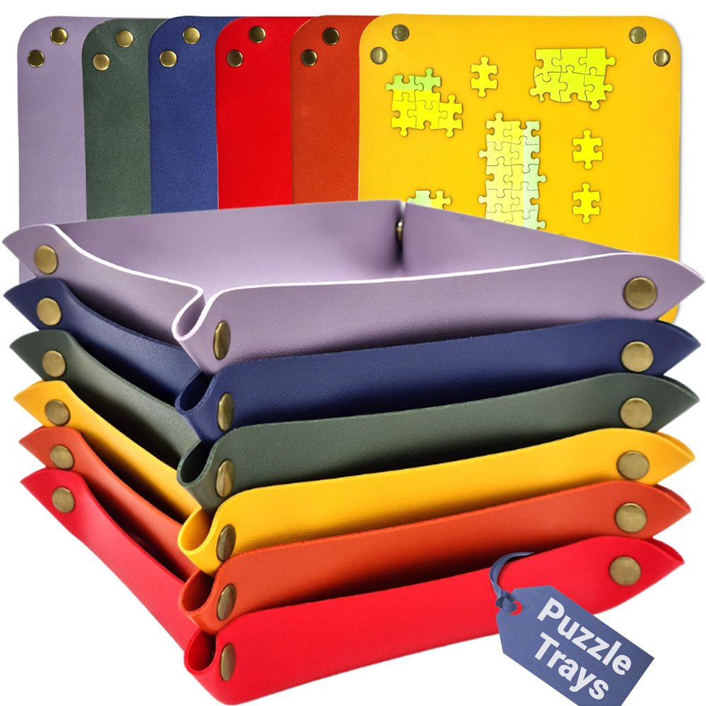 Puzzle Sorting Trays - 6X Puzzle Organizer for Sorting 1000 Pieces up to 4800 Pieces, Stackable Jigsaw Accessories for Adults
