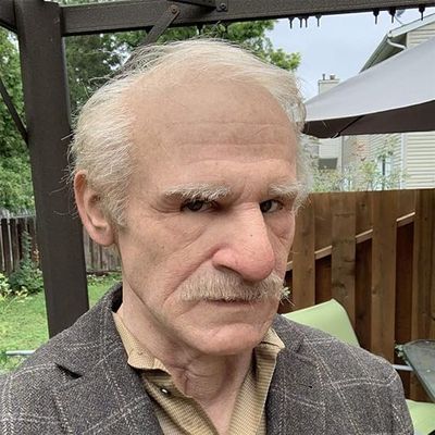 Halloween Realistic Old Man Mask Bald Man Latex Mask Realistic Face Mask Halloween Party Cosplay Party Costume Mask, Old Grandpa Shaped Latex Headgear with Wig, Realistic Latex Mask/19
