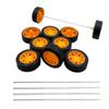 10PCS 2X30MM Toy Car Wheel Rubber Tire Wheel with Shaft Round Axles for RC Car Truck DIY Model Toy Accessories (Yellow) view 1