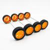 10PCS 2X30MM Toy Car Wheel Rubber Tire Wheel with Shaft Round Axles for RC Car Truck DIY Model Toy Accessories (Yellow) view 2
