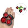 10PCS 2X30MM Toy Car Wheel Rubber Tire Wheel with Shaft Round Axles for RC Car Truck DIY Model Toy Accessories (Red) view 3