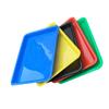 ASAKKURA 5pcs Plastic Rectangular Storage Tray Cup Holder for Toys Art Small Items Lightweight and Stackable Random Color view 1