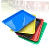 ASAKKURA 5pcs Plastic Rectangular Storage Tray Cup Holder for Toys Art Small Items Lightweight and Stackable Random Color view 3