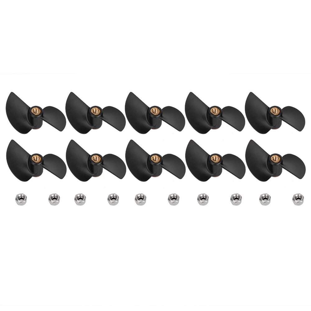 10Pcs RC Boat Tail Propeller Spare Part Kit Superior Material Brushless Remote Control Boat Tail Propeller Spare Part Kit for Ft009 RC Boat