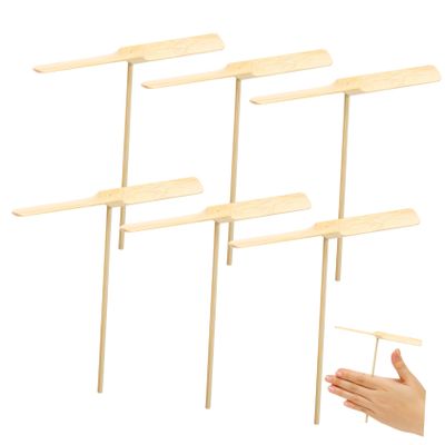 TOBBOMEY 10pcs Flying Wooden Dragonfly Propeller Toy Interactive Outdoor Activity for Boy Girl Wood Parent-boy Girl Fun Great for Parties and Carnivals