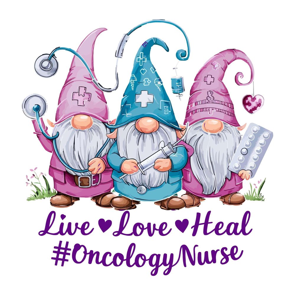 Children Live Love Heal Oncology Nurse Vibrant Cartoon Wall Decal Decoration Cute Little Gnomes Elf Christmas Wall Dcor Holiday Gift Lasts Years and Easily Removable - Size: 30 in(W) x 30 in(H)