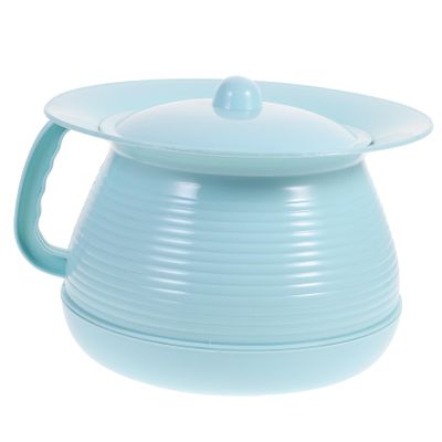 Hohopeti Portable Boys and Girls Urinal Potty Lid Travel Pee Bucket for Home Camping and Car Unisex Plastic Urine Container for Boy Girl and Adults Blue