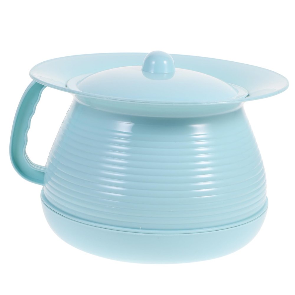 Hohopeti Portable Boys and Girls Urinal Potty Lid Travel Pee Bucket for Home Camping and Car Unisex Plastic Urine Container for Boy Girl and Adults Blue