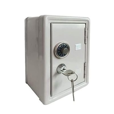 NTIYOU Money Banks Bank Saving Bank Household Insurance Box Metal Safe Creative Piggy Bank Key Alcancia Cabinet Desktop Decoration Money Boxes Kid(Silver)