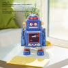 Ymiko Vintage Clockwork Robot Toy Iron Wind Up Vintage Robot for Restaurant Cafe (Blue) view 4