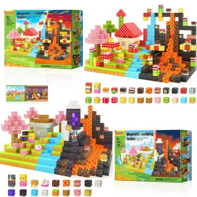 194PCS Magnetic Blocks - Build Mine Magnet World Magic Teleport Pipes Set, Building STEM Sensory Toddler Toys for 3+ Year Old Boys & Girls, Compatible with All Magworld 1 Magnetic Blocks Kids Toys