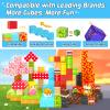 194PCS Magnetic Blocks - Build Mine Magnet World Magic Teleport Pipes Set, Building STEM Sensory Toddler Toys for 3+ Year Old Boys & Girls, Compatible with All Magworld 1 Magnetic Blocks Kids Toys view 4