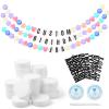 109 Pcs DIY Giant Friendship Bracelet in My Birthday Era Banner Birthday Banner Famous Singer Customizable Banner Garland Decor Foam Circles Ball Plastic Balls DIY Supplies (Macaron Color) view 1