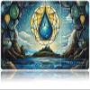 Playmat with Magic Zones for MTG, Magic The Gathering Playmat 24x14 inch Commander Card Game BattlesNon-Slip Rubber Base and Stitched for Beginners & Pros - D Blue view 1