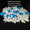 200PCS Module 0.5 Plastic Gear Single Gear Spindle Gear Small Motor Gears for DC Motor RC Car Robot DIY Model Toy Parts (White,Blue) view 2