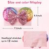BBGifts 1PC Mouse Ears Headband/Headwrap - Toddler, Baby, Kids - Party supplies - Pink Sequin view 2