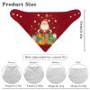 Noprintge 4 Pieces Christmas Santa Claus Star Box Red Soft Drooling Snap Bibs, Unisex Adult Bibs for Elderly Women Men, Reusable Dining Clothing Protector for Accidental Spills Drools view 2