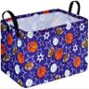 DUYIY Rectangle Balls Pattern Gift Storage Basket Home Shelf Storage Basket Organizer Box Clothes Laundry Hamper Nursery Basket Laundry Basket with Handles view 1