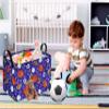 DUYIY Rectangle Balls Pattern Gift Storage Basket Home Shelf Storage Basket Organizer Box Clothes Laundry Hamper Nursery Basket Laundry Basket with Handles view 2