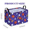 DUYIY Rectangle Balls Pattern Gift Storage Basket Home Shelf Storage Basket Organizer Box Clothes Laundry Hamper Nursery Basket Laundry Basket with Handles view 4