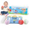 My First Cricket Kit | Cotton Soft Plush Toy | Gift Baby and Infant 0+ Months | 3 Soft Sensory Cricket Balls  Rattle, Crinkle, Squeaker & 1 Rainbow Rattle Cricket Bat | Safe, Fun, Educational view 1