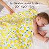 2 Pack Baby Hooded Towel,Viscose for Bamboo Baby Bath Towels Soft for Newborn, Baby Girls Shower Gifts, Bath Essential for Toddlers Girls (Lemon, 29x 29) view 4