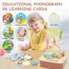 Kids Gramophone with 96 Learning Cards, Kids Storytelling Toys and Toddler Music Player, Kids Record Player Ages 3+ view 2