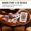 10 Decks Mini Playing Cards, 1:12 Dollhouse Miniature Dollhouse Games Poker Playing Cards Tiny Magic Poker Decks Cards for Teens & Adults Festival Party Game Supply view 3