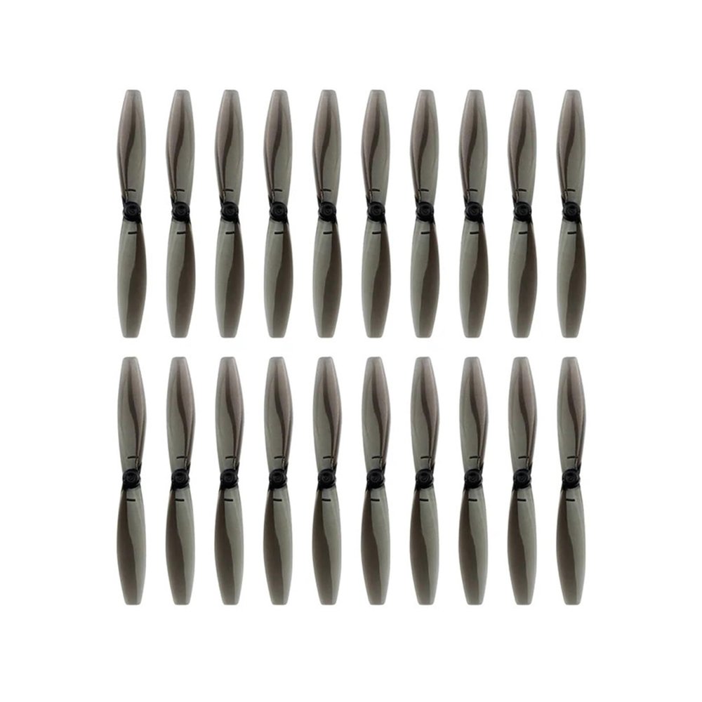 10 Pairs L-DARC 65mm Propeller 1.0 1.5mm Hole 2 Blades Paddle CW CCW Props PC Propellers for Toothpick Frame DIY RC Drone(Red - 1.0mm)