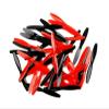 10 Pairs L-DARC 65mm Propeller 1.0 1.5mm Hole 2 Blades Paddle CW CCW Props PC Propellers for Toothpick Frame DIY RC Drone(Red - 1.0mm) view 3