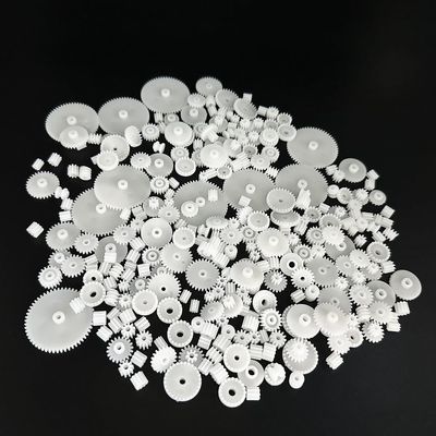 200PCS Module 0.5 Plastic Gear Single Gear Spindle Gear Small Motor Gears for DC Motor RC Car Robot DIY Model Toy Parts (White)