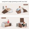 BanaSuper 7-Piece Kids Climbing Foam Blocks Playset - Foldable Convertible Climber into Sofa & Play Couch for Toddlers - Soft Climbing Foam Toys for Creative Boys & Girls view 2