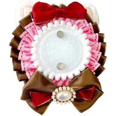 Ge Trigger Cake Style Rosette Rabbit and Cat Ears Can Badge Pain Rosette 2.2 inches (56 mm), 2.2 inches (57 mm), 2.3 inches (58 mm)
