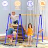 SPIDERCAMP Indoor Playground Toddler Jungle Gym 4-in-1 Indoor Jungle Gym for Kids,Indoor Climber Playset with Swing Indoor Slide,Sturdy Metal Kids Indoor Playset (S) view 3