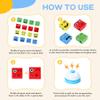Montessori Puzzle Game for Kids - Wooden Face Changing Magic Cube Game, Educational Face Changing Cubes, 3+ Years (64 Cards, 16 Blocks, 1Bell) view 3