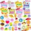32 Packs Valentines Day Gifts for Kids with Candy Mochi Dessert Squishy Toys, Valentines Cards for Kids Classroom with Cute Squeeze Fidget Toys, Valentines Party Favors, Class Exchange & School Prize view 1