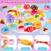 32 Packs Valentines Day Gifts for Kids with Candy Mochi Dessert Squishy Toys, Valentines Cards for Kids Classroom with Cute Squeeze Fidget Toys, Valentines Party Favors, Class Exchange & School Prize view 3
