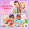 32 Packs Valentines Day Gifts for Kids with Candy Mochi Dessert Squishy Toys, Valentines Cards for Kids Classroom with Cute Squeeze Fidget Toys, Valentines Party Favors, Class Exchange & School Prize view 4