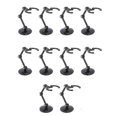 Bognajin 10 Set Action Figure Holder Stands, Transparent Plastic Material, Excellent Stability, Multifunctional for Home Decor, Office Display, Convention Figure Model Stand (plastic)