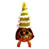 PUMEXFE Cosplay Sweater for Turtle - Handmade Winter Warm Knitted Turtle Clothes with Adjustable Strap Small Animal Apparel for Christmas Halloween Party Costume Photo Shot (Christmas Tree,13 Inch) view 2