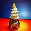 PUMEXFE Cosplay Sweater for Turtle - Handmade Winter Warm Knitted Turtle Clothes with Adjustable Strap Small Animal Apparel for Christmas Halloween Party Costume Photo Shot (Christmas Tree,13 Inch) view 4
