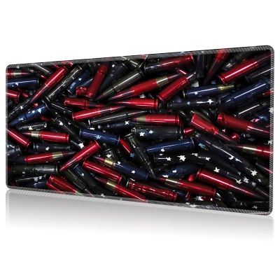 DHYYDSQZ Playmat for MTG, Game Play Mat Card Game Playing 24 x 14 inches Tabletop Magic Play Mats Non-Slip Rubber Base and Stitched Mousepad Desk Mats Playmats for MTG TCG and Other Card Games,Bullets
