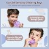 Vibrating Sensory Chew Toy  Baby Teether for 6-12 8-18 Months, Autism Sensory Toys for Kids, Toddler Travel Essential & 1-2 Year Old Christmas Boys Girls Gift Idea (Purple) view 3