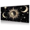 DHYYDSQZ Playmat for MTG, Game Play Mat Card Game Playing 24 x 14 inches Tabletop Magic Play Mats Non-Slip Rubber Base and Stitched Mousepad Desk Mats Playmats for MTG TCG,Art Sun Moon view 1