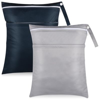Angel Love Wet Bag for Swimsuit, Baby 2PCS Waterproof Washable Reusable Wet Bag with Two Zippered Pockets - Beach, Pool, Gym Bag for Swimsuits or Wet Clothes L219215