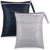 Angel Love Wet Bag for Swimsuit, Baby 2PCS Waterproof Washable Reusable Wet Bag with Two Zippered Pockets - Beach, Pool, Gym Bag for Swimsuits or Wet Clothes L219215 view 1