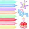 100Pcs Pastel Long Balloons forTying Balloon Arch, Assorted 260q Balloons Thickening Skinny Latex Twisting for Animals Shape modeling. view 1